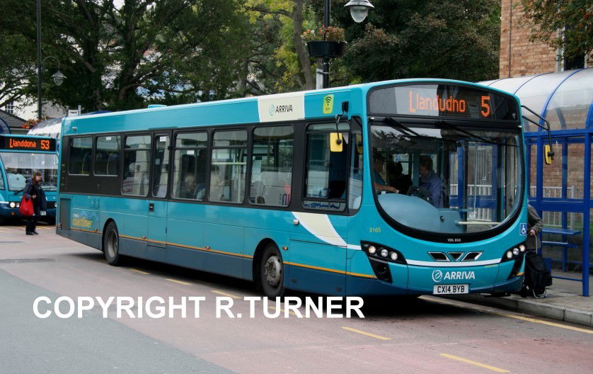 Arriva Buses Wales 3165 CX14 BYB.