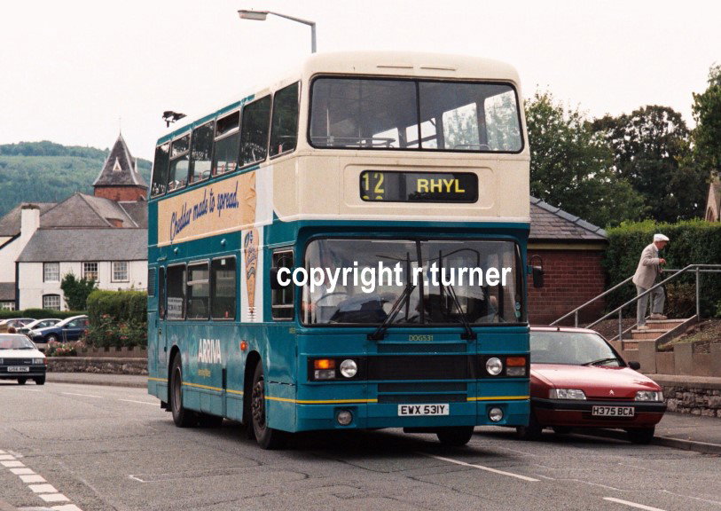 Arriva Cymru DOG531 EWX 531Y.