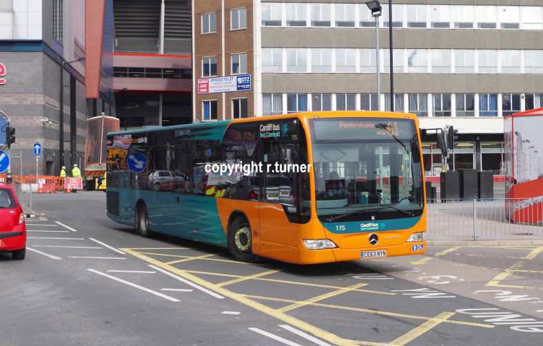 Cardiff Bus 115 CE63 NYN.
