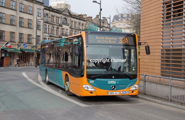 Cardiff Bus 129 CN65 ACJ.