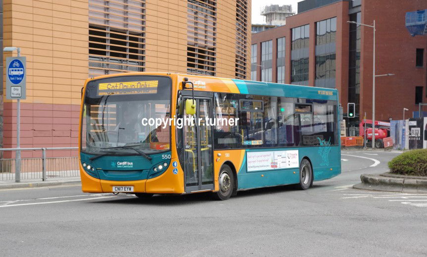 Cardiff Bus 550 CN17 EYW.