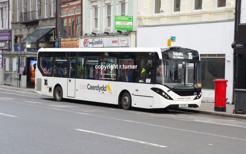 Cardiff Bus 271 YX21 RVJ.