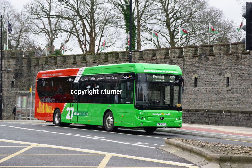 Cardiff Bus 407 CE71 YCL.