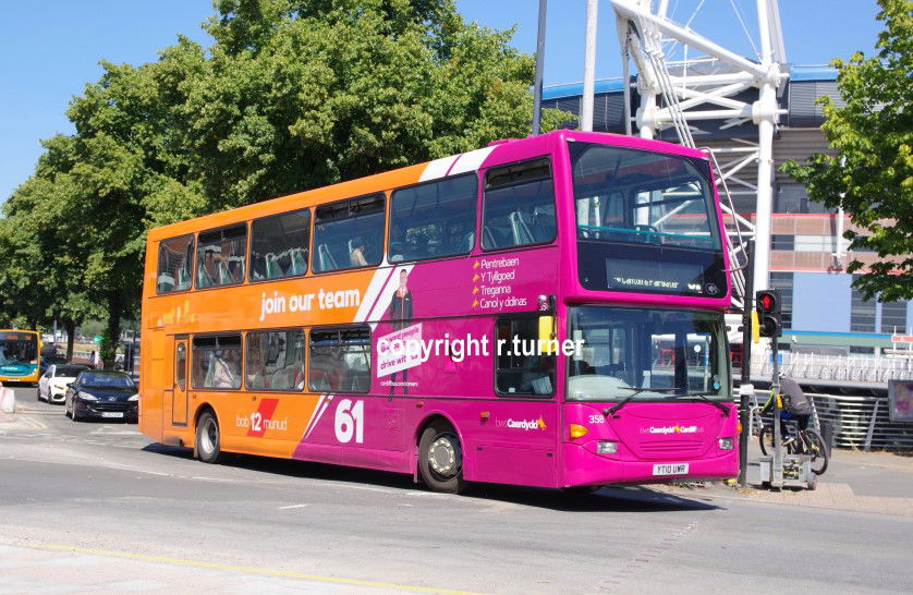 Cardiff Bus 358 YT10 UWR.