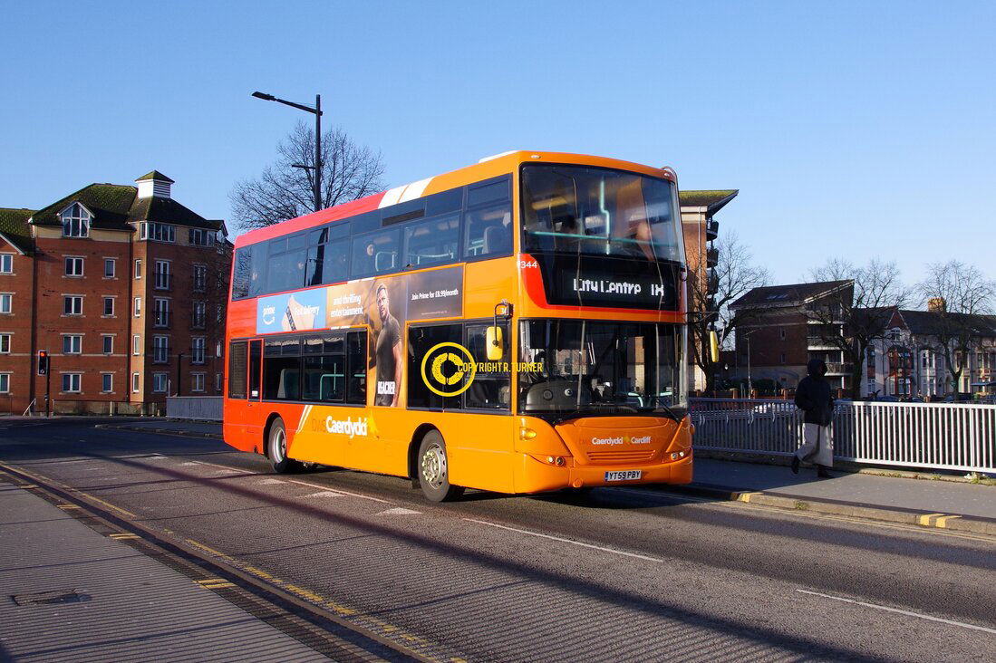 Cardiff Bus 344 YT59 PBY.