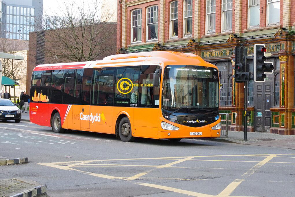 Cardiff Bus 783 YN17 ONL.