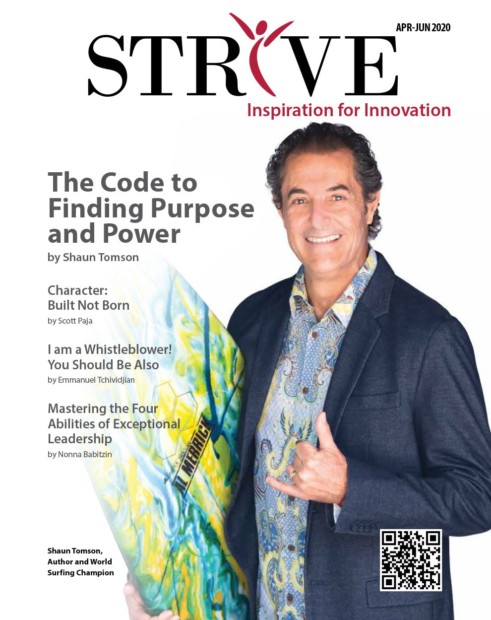 Strive Leadership Magazine Cover Story on Purpose