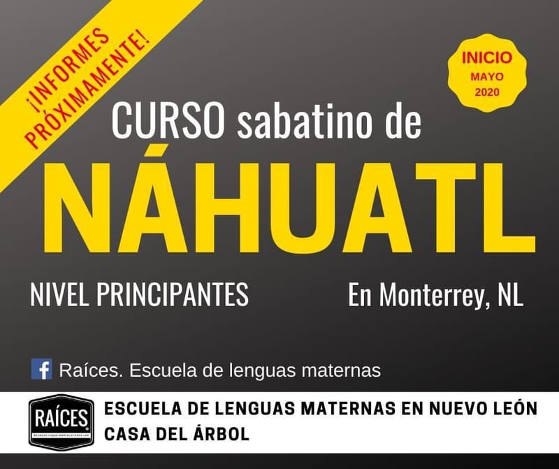 Curso sabatino de Náhuatl (CANCELADO)