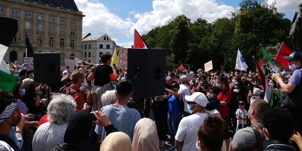 Calls for war against the Jews at pro-Palestinian rally in Brussels