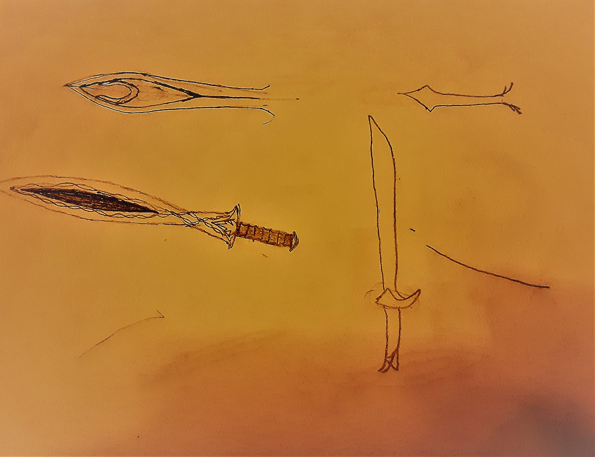Weapons and Armor Concept Sketches for The Last Minotaur