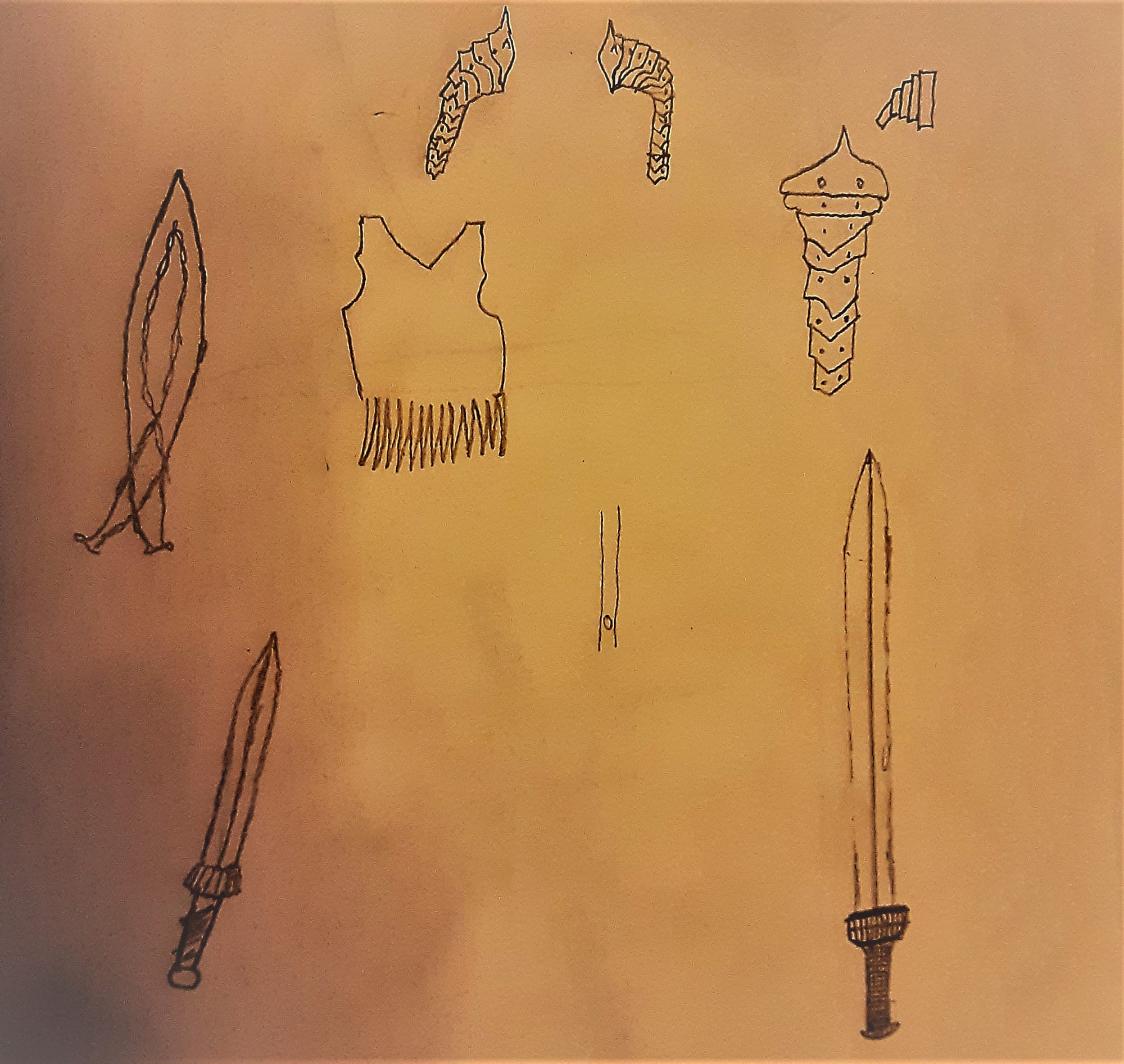Weapons and Armor Concept Sketches Second Page