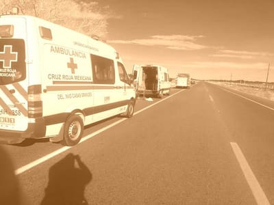 Muere hombre al chocar de frente contra tráiler en Galeana, Chih.