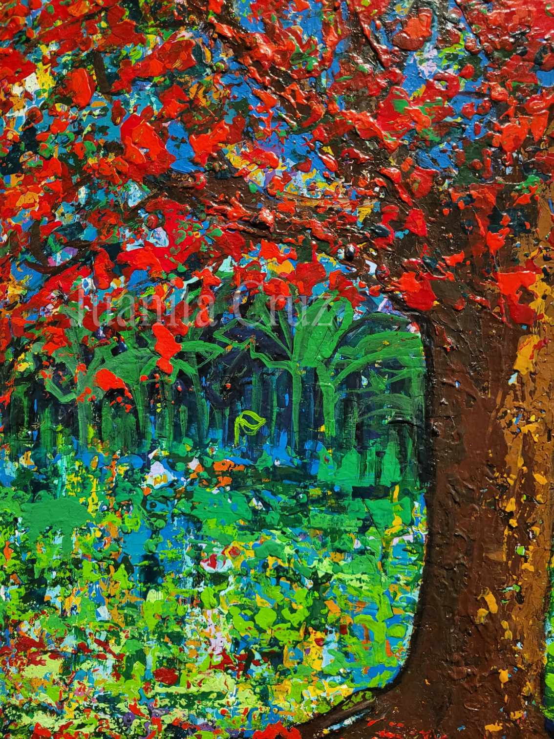 "Flamboyán rojo" (detalle)