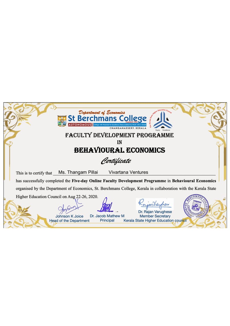 Certificate in Behavioural Science