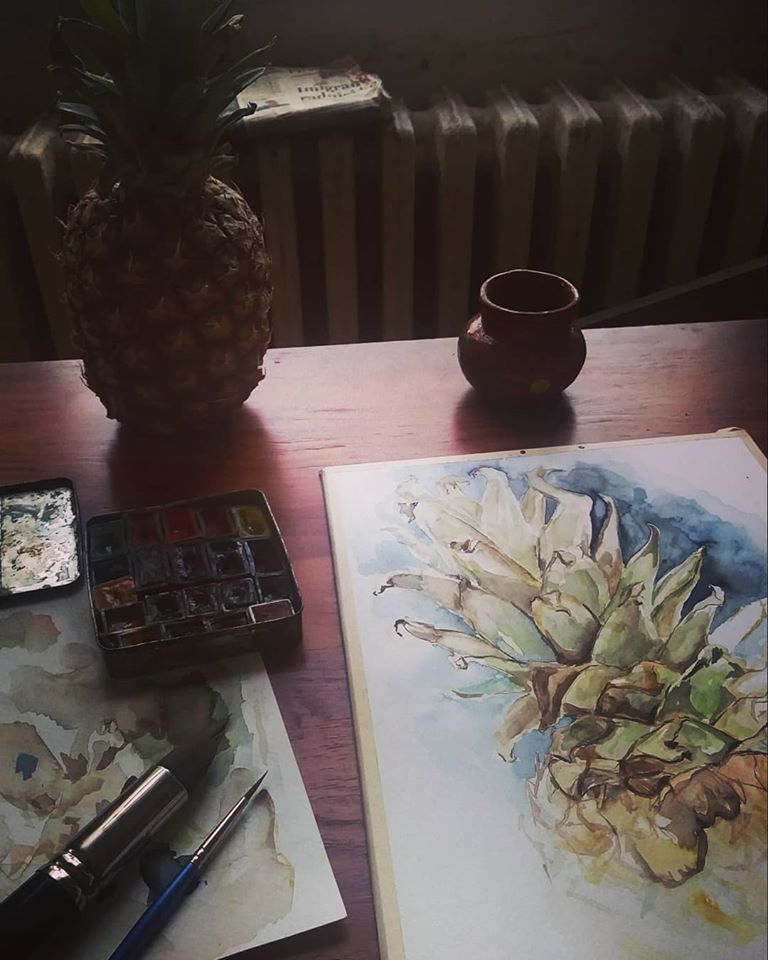 Pineapple - Watercolor