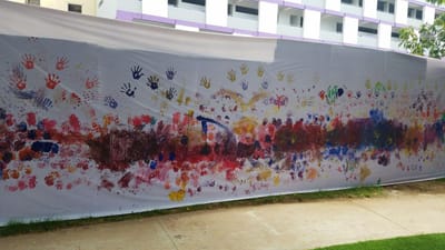 Painting Hands - Collective Mural