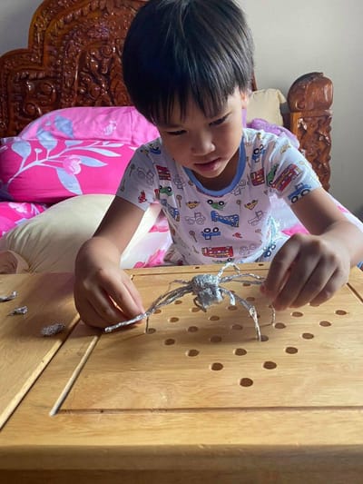 Online Lesson - Let's create a Spider out of Aluminium Foil