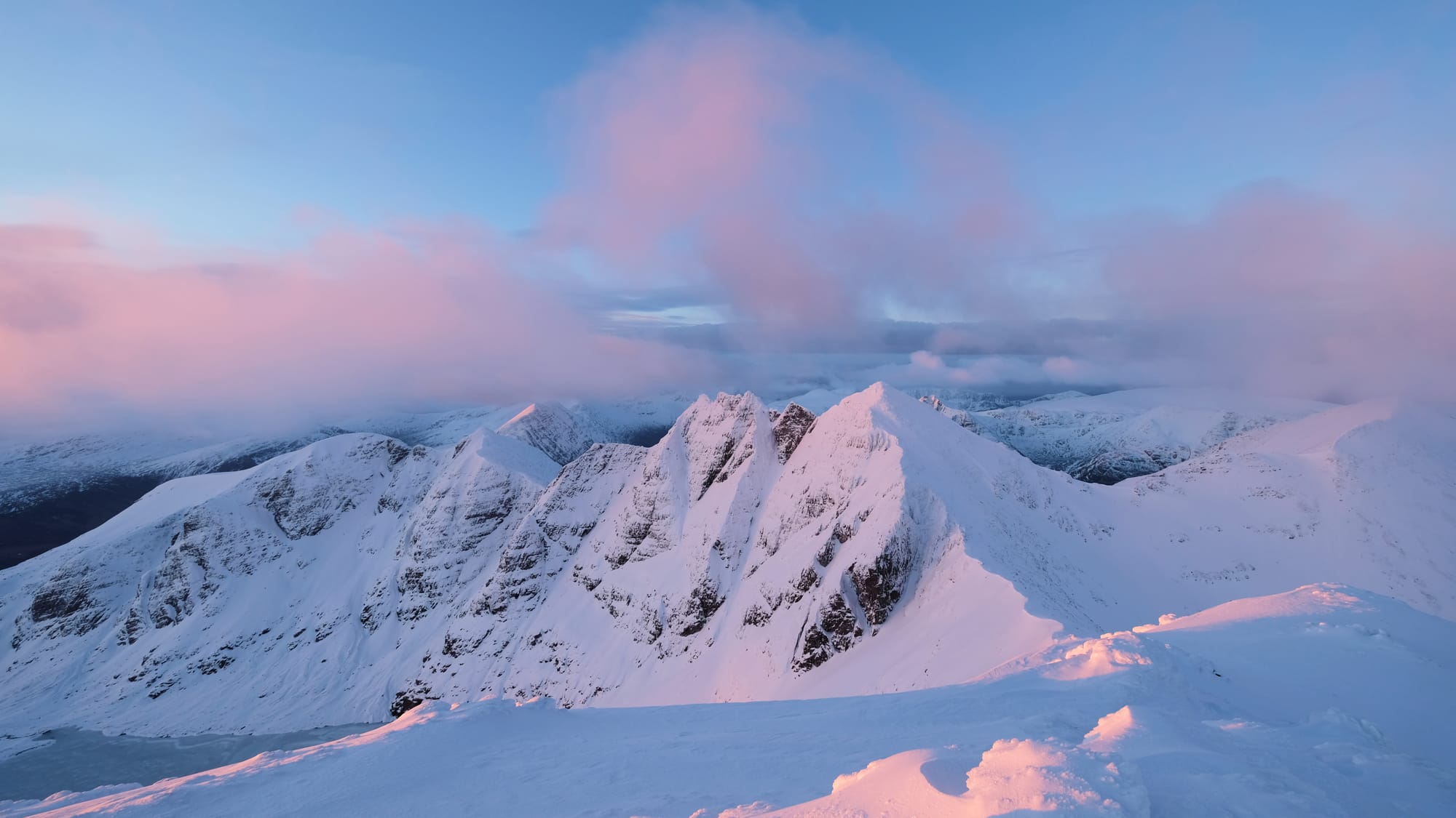 Corrag Buidhe & Sgurr Fiona in winter