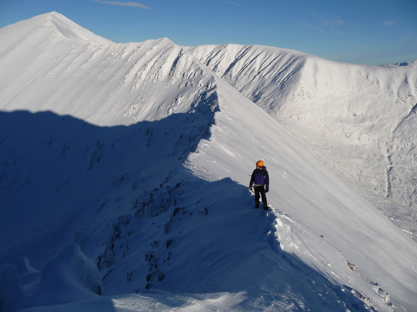 Traversing the Carn Mor Dearg Arete, Ben Nevis