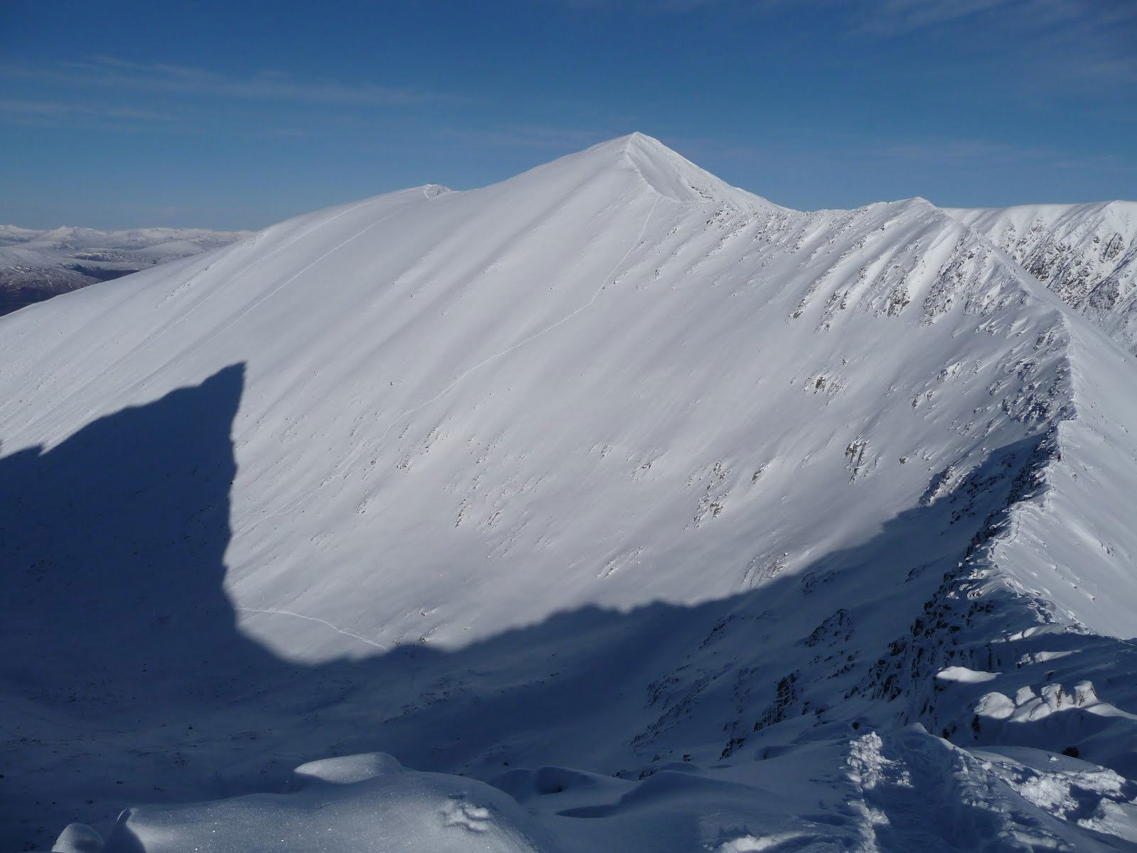 North Face Shadows along the Carn Mor dearg Arete, Ben Nevis