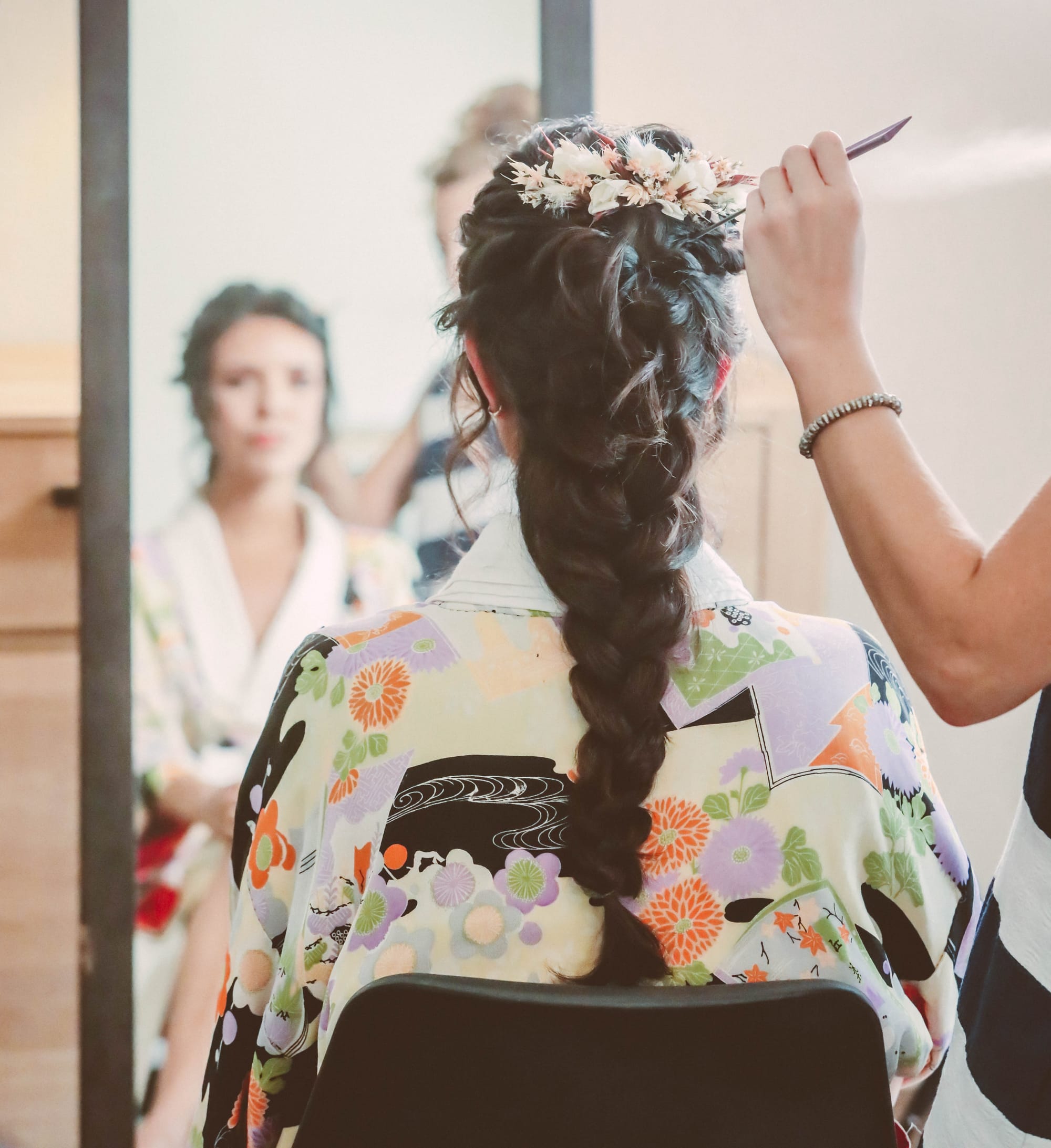 Coiffure mariage torsade et tresse bohème chic