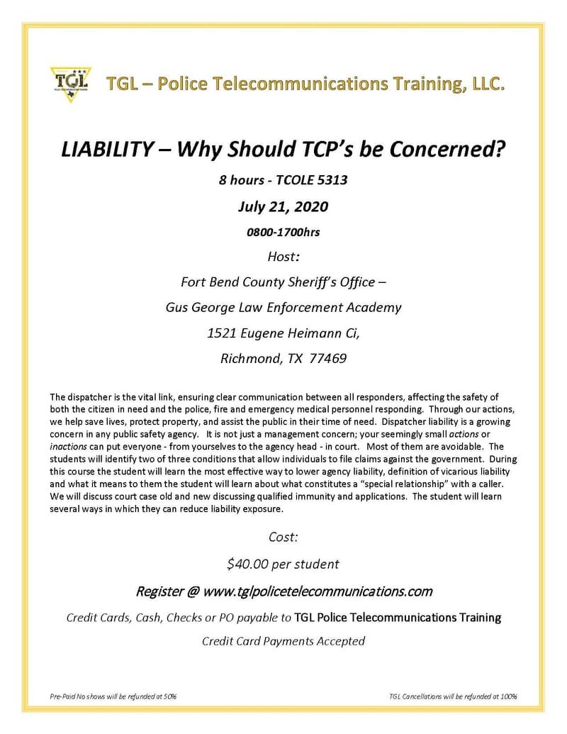 Cancelled LIABILITY - Why Should TCP's be Concerned? (Richmond)