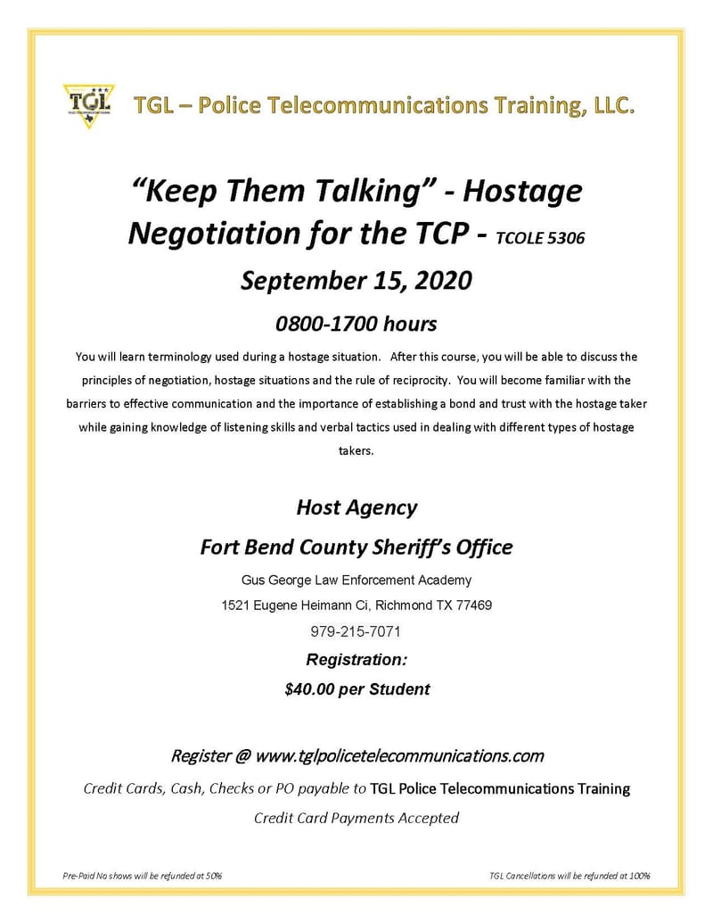 09 "Keep Them Talking" - Hostage Negotiation for the TCP - TCOLE 5306 (RICHMOND) - Copy
