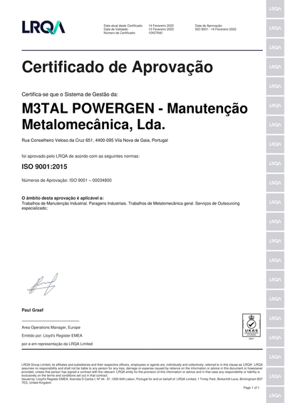 Certificação ISO 9001