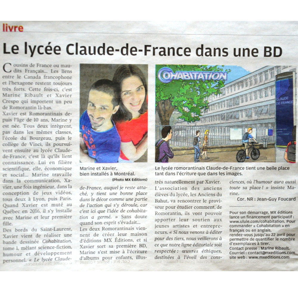 Le lycée Claude de France dans une BD !