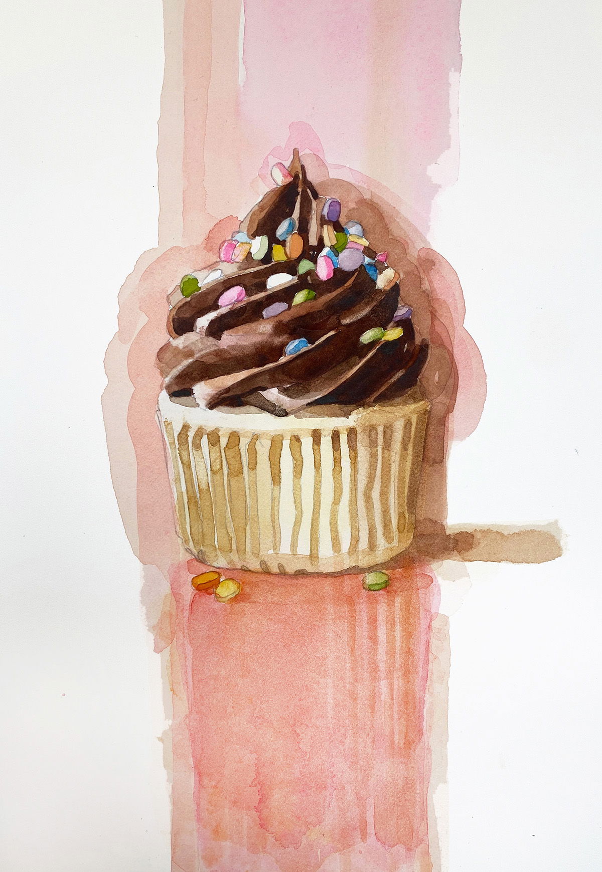 Chocolate Cupcake with Sprinkles 2