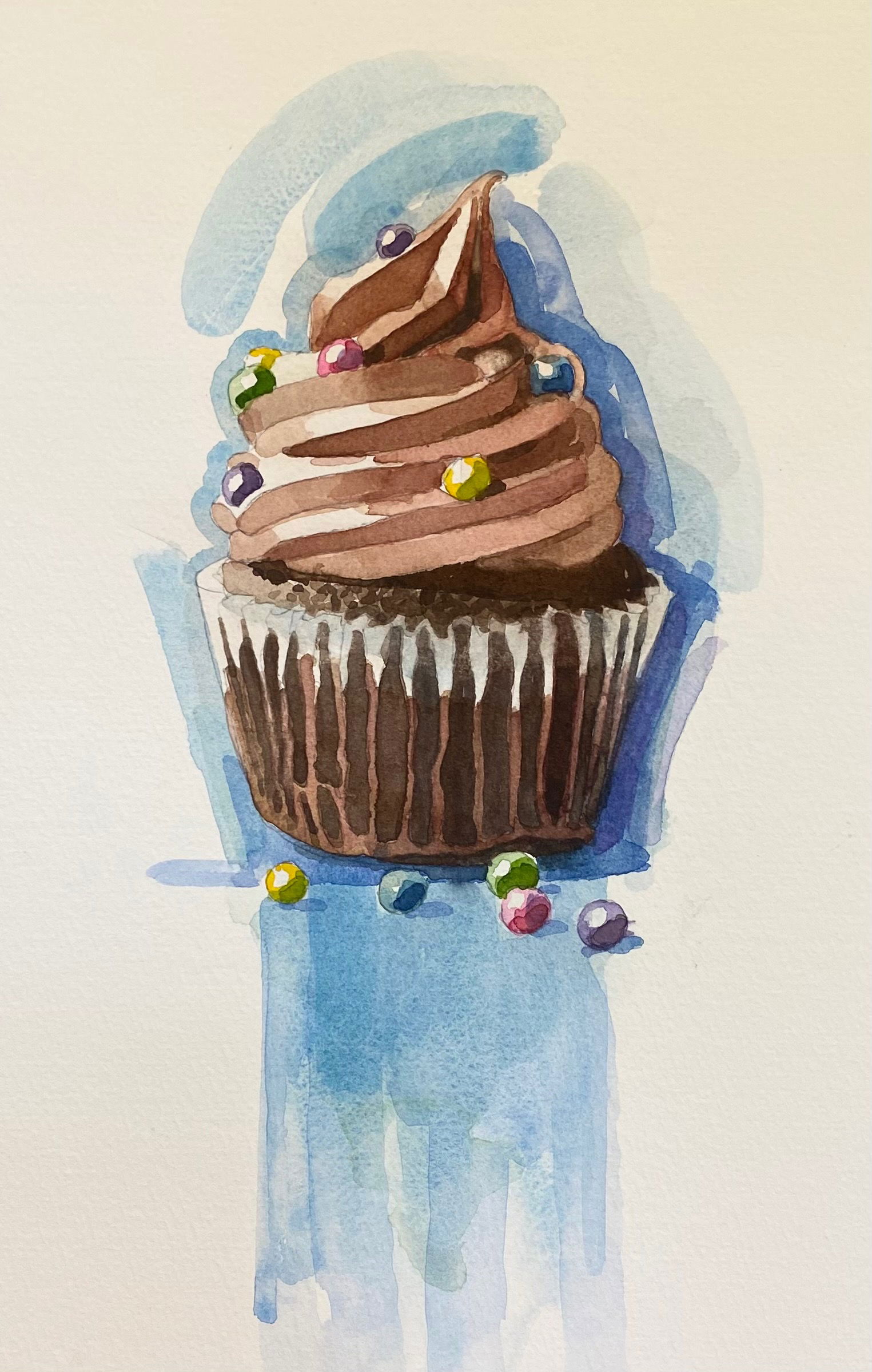 Chocolate Cupcake with Sprinkles 3