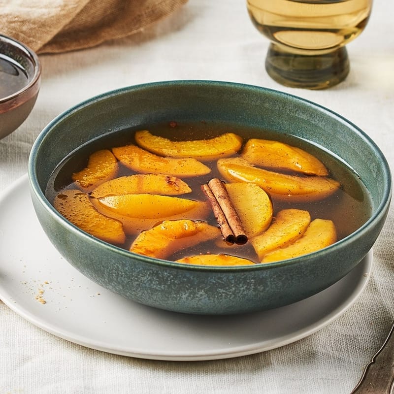 Soupe de pêche cuitre au barbecue