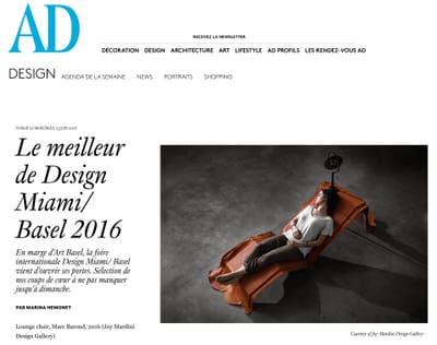 AD France - Le meilleur de Design Miami / Basel