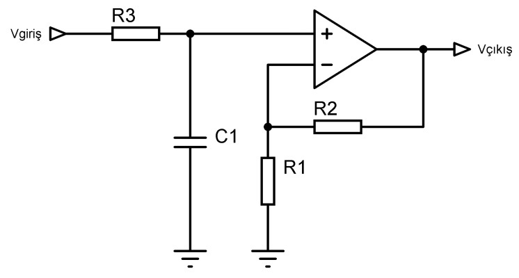 Op-amp' lı Alçak Geçiren Filtre Uygulaması