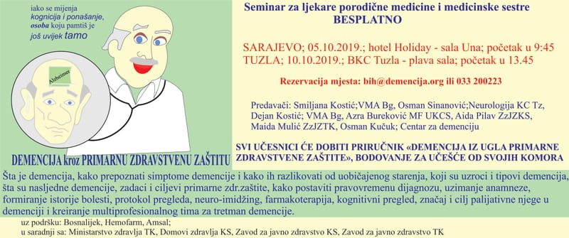 Demencija iz ugla Primarne zdravstvene zaštite - Sarajevo