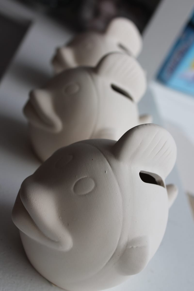 Paint Your Own Fish Money Boxes