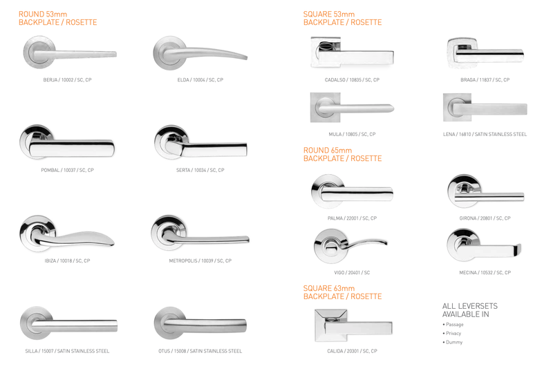 INTERNAL DOOR LOCKS-STANDARD