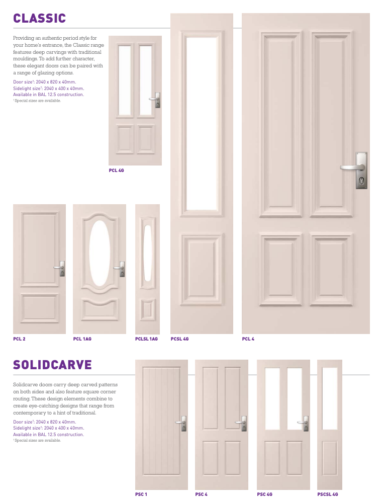INTERNAL & EXTERNAL DESIGNER  DOORS STANDARD PRIMED DOORS