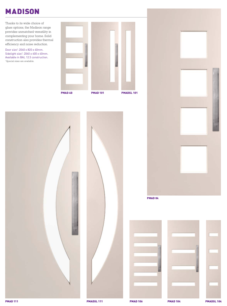 INTERNAL & EXTERNAL DESIGNER  DOORS STANDARD PRIMED DOORS