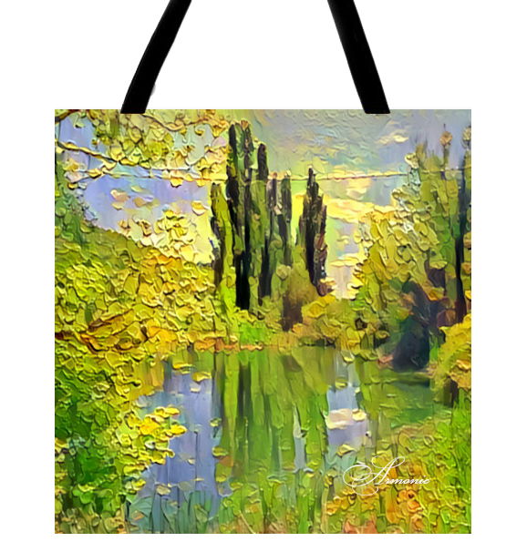 paysage verdoyant 40x40 cm