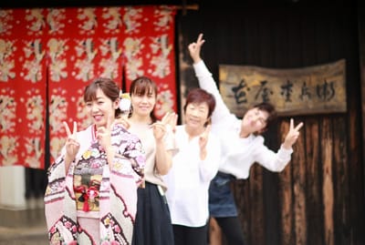 成人式前撮りの終わりに