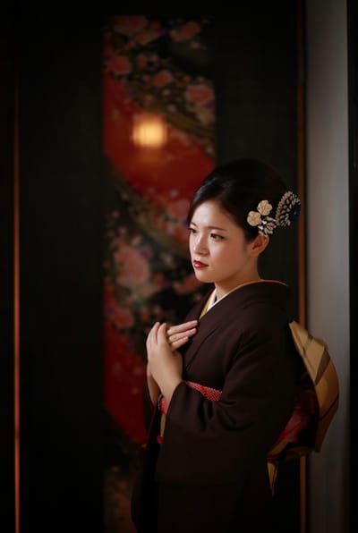 成人式前撮りの1シーン