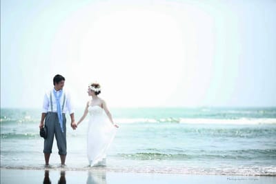 夏の海ロケは暑い！