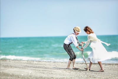 海ロケを楽しむ