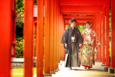 朱い回廊を散歩