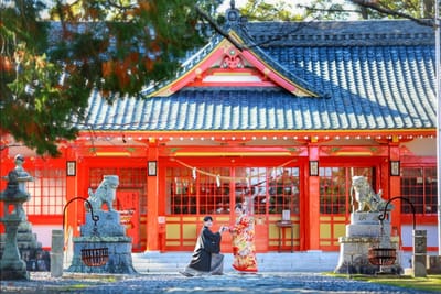 神社でプロポーズ