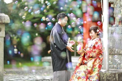 シャボン玉撮影