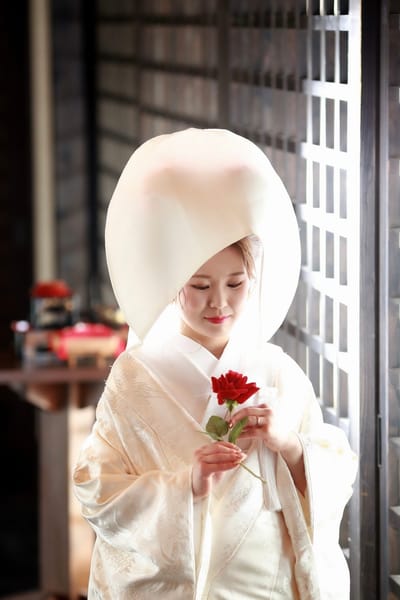 白無垢綿帽子の花嫁