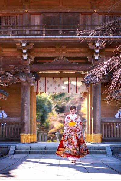 正面から見た花嫁