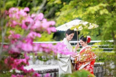 神社でフォトウェディング